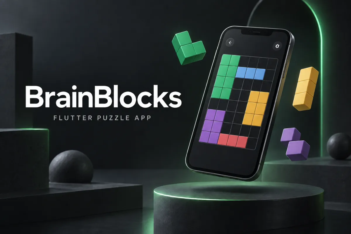 BrainBlocks puzzle app project cover