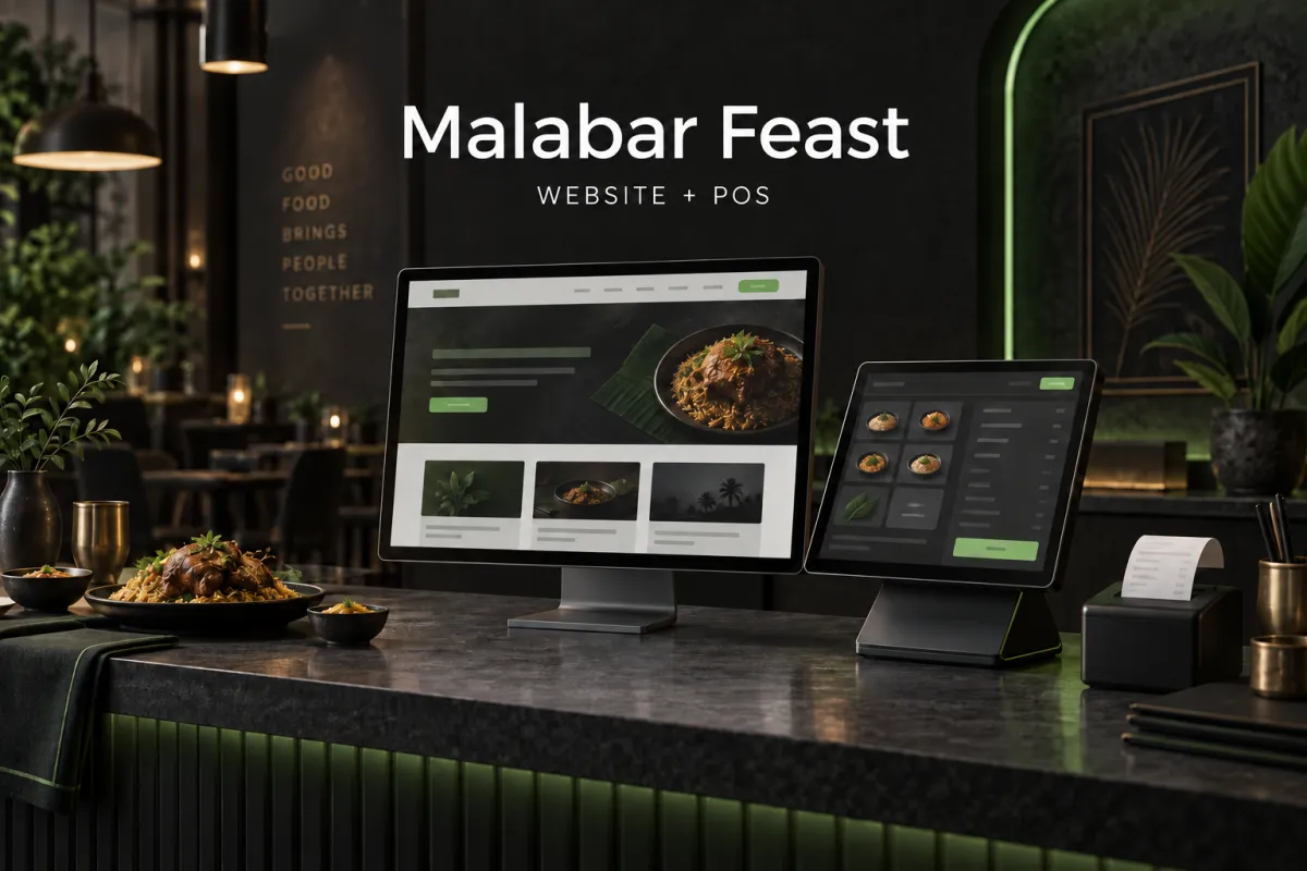 Malabar Feast website and POS project cover