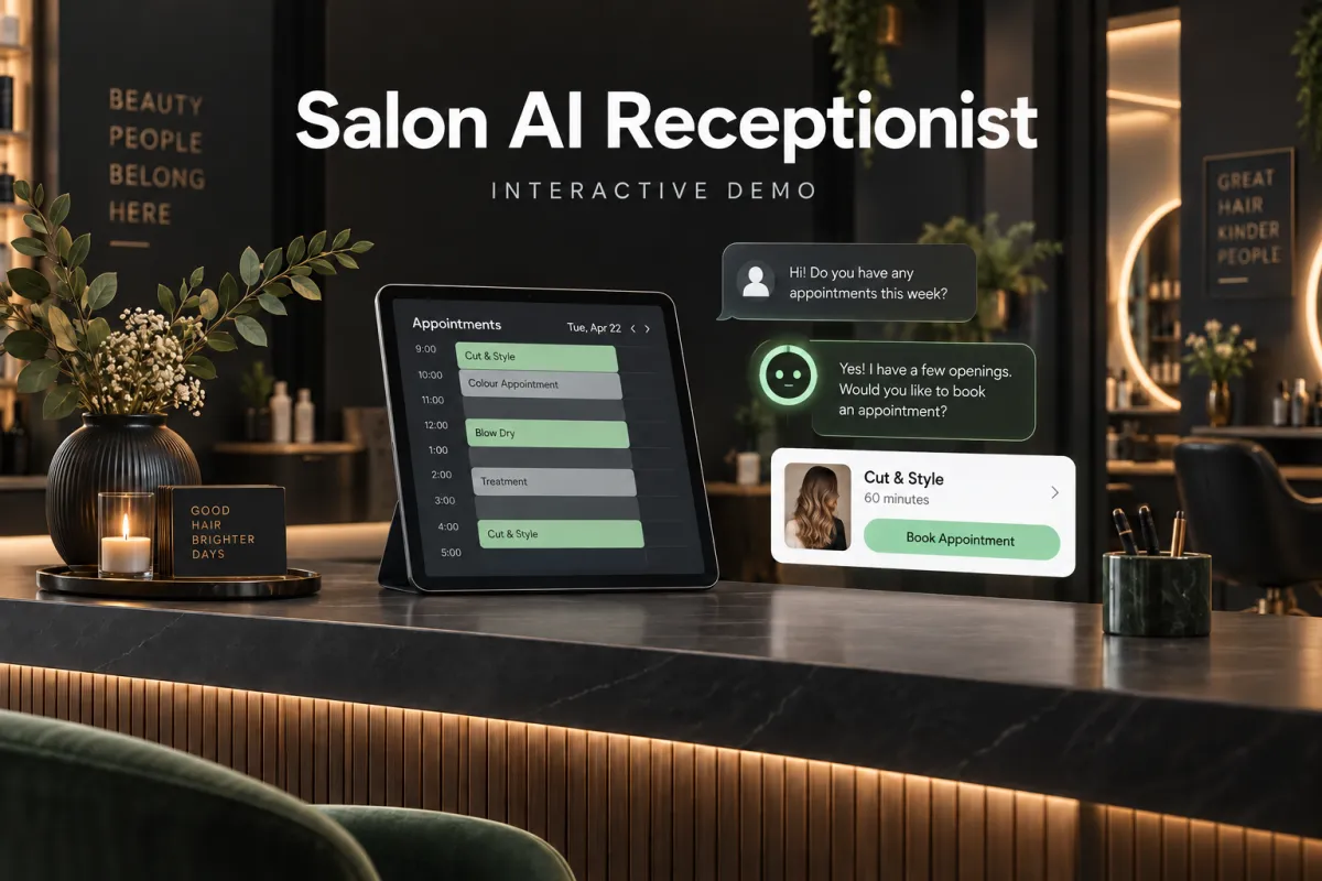 Salon AI Receptionist demo project cover